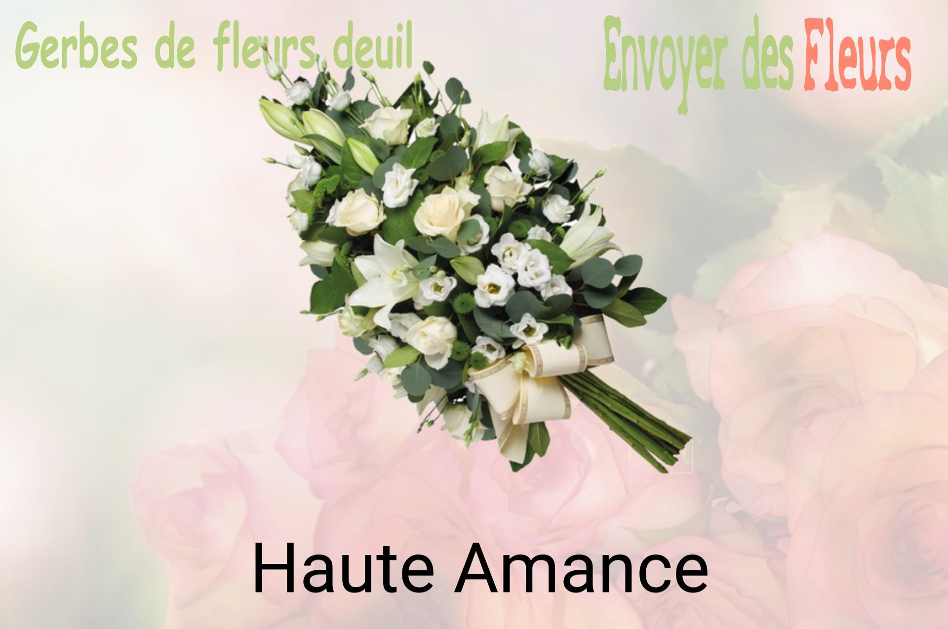 Gerbe de fleurs de deuil livrée à Haute-Amance